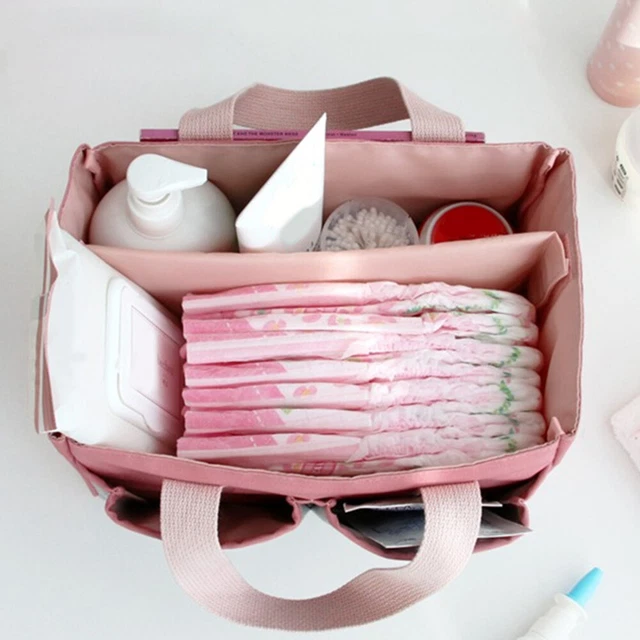 Baby Diaper Caddy Holder Bag Maternity Nursery Organizer Storage (Pink) 5