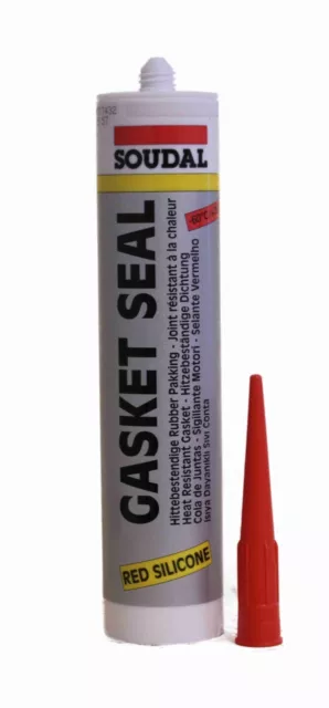 Soudal Gasket Seal 310ml Hochtemperatursilikon Hochtemperatur Silicon rot 3