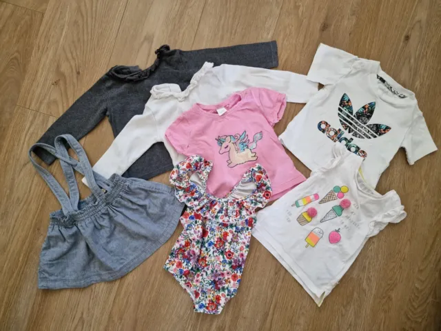 Baby Girl Clothes Bundle 6-9 & 9-12 Months Adidas H&M Next Mothercare
