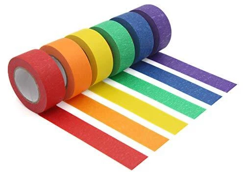 JONYEE Colored Masking Tape Colored Painters Tape for Arts & Crafts Labeling ...
