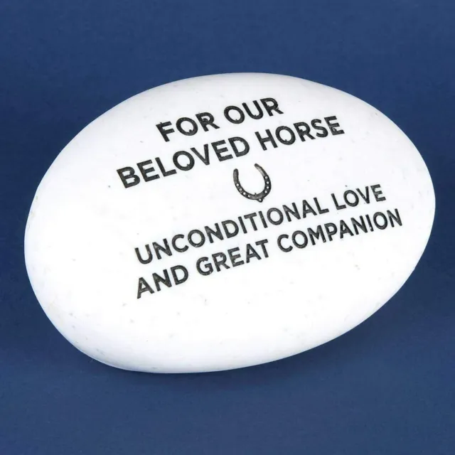 Oval RSPCA Graveside Memorial geliebtes Pferd Stein Effekt Ornament Kieselstein Tribut