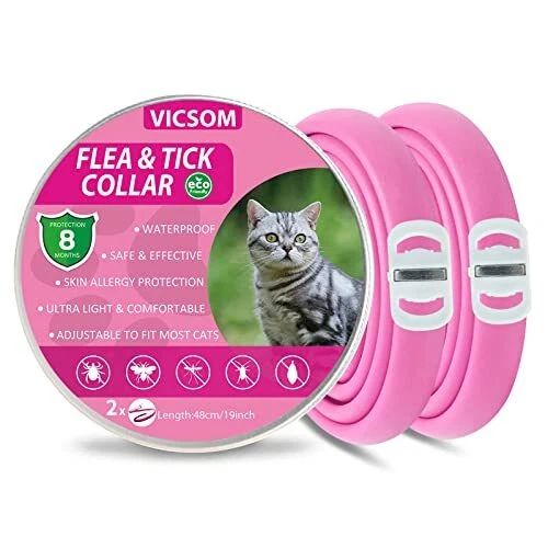 Collier Anti Puces pour Chat Collier Anti Puces et Tiques pour Chats Collier ...