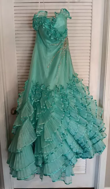 Mac Duggal  Aqua Dress