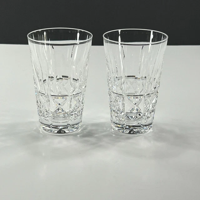 Waterford Kylemore Flat Tumbler 12 oz 5" Tall Crystal Barware Beverage Set of 2