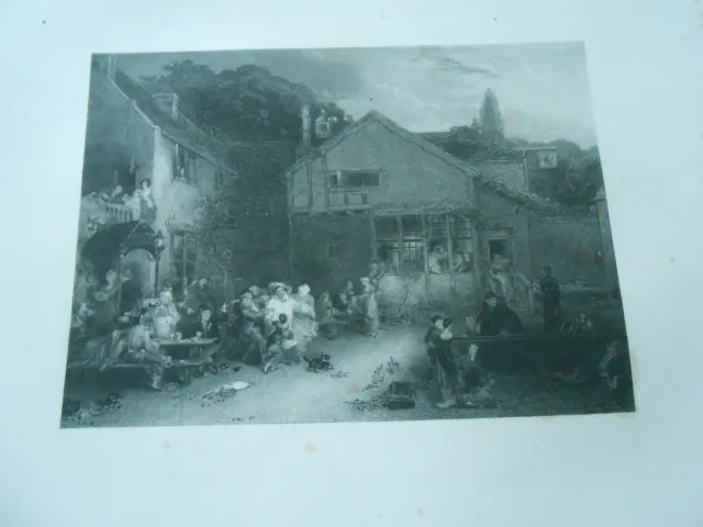 19th Engraving The Village Festival from Wilkie's Painting