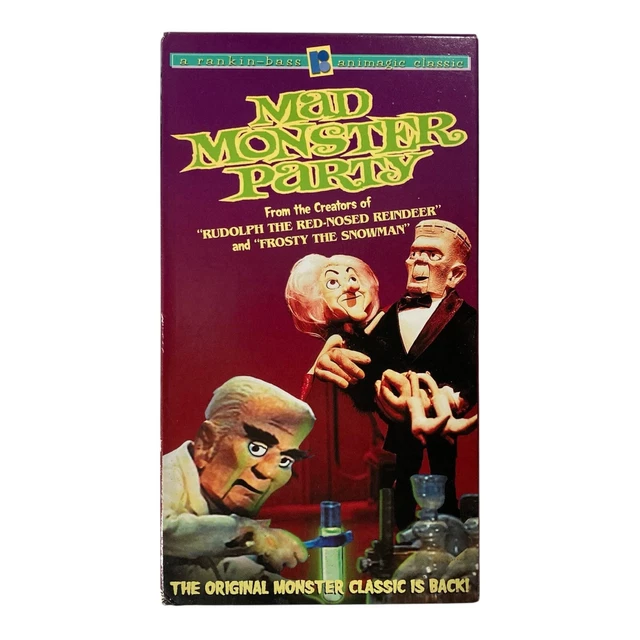 MAD MONSTER PARTY VHS, RankinBass 1967 (2002 Cover) Boris Karloff, 95