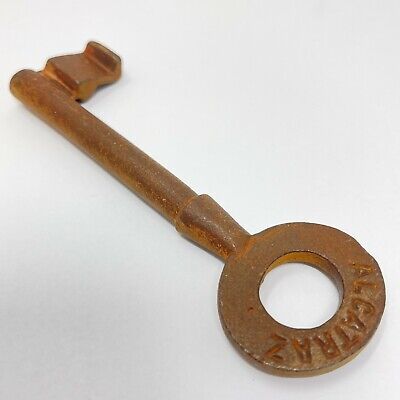 Alcatraz Prison Cell Key, Large Cast Iron Key With Rusty Antique Finish, 5"