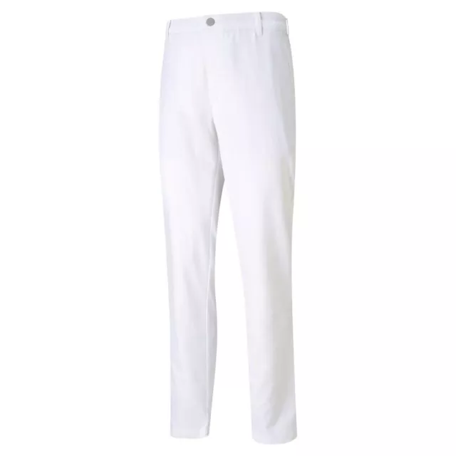 Puma Jackpot Pants Mens Golf Trousers - Bright White - New 2022 - Choose Size