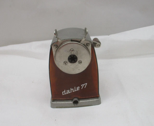 Vintage Dahle 77 Bleistiftanspitzer – Spitzmaschine – Manuell – Orange/Silber
