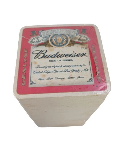 Vintage Budweiser Beer Bar Pub Coaster Anheuser Busch Beechwood Aged Lot Of 100