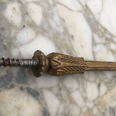 Vintage French Antique Brass Drapery Curtain Holdback Towel Hook Victorian Gold 3