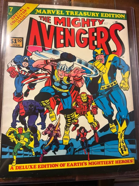 Marvel Treasury Edition #7 1975  THE MIGHTY AVENGERS  JUMBO SIZE HI- GRADE