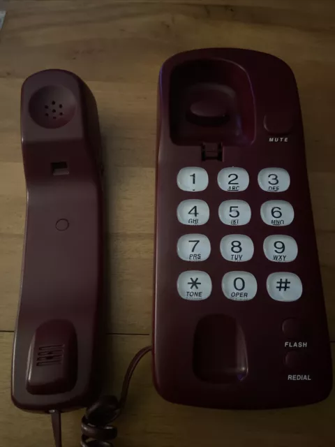 Teléfono vintage Lenox Sound Designer HAC PH-600 marrón