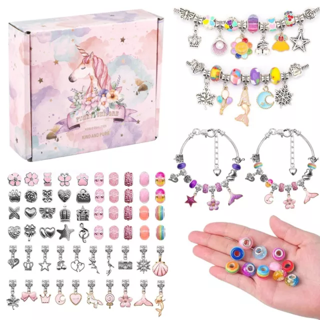 63X Bracelet Making Kit for Girls Gift DIY Charm Bracelet Kit Jewelry  Crafts Set
