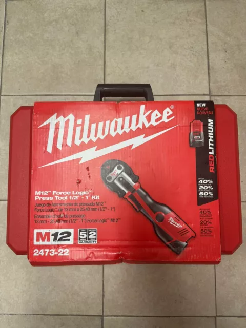 Milwaukee 2473-22 M12 Force Logic Press Tool Kit w/Jaws