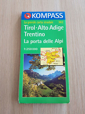 Trentino KOMPASS Alto Adige carta geografica Tirol 