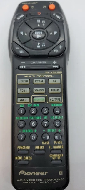 Pioneer CU-VSX138 Audio/Video Pre-Programmed Remote Control Pioneer CU-VSX138 Audio/Video Pre-Programmed Remote Control