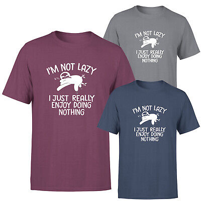 IM Not Lazy FUNNY BRADIPO Uomo Donna T Shirt Lazy animale regalo per amico Tee Top