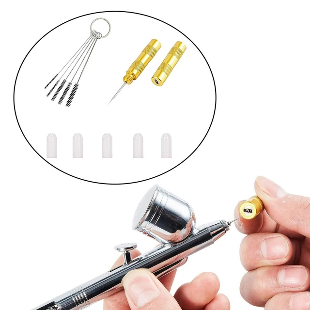 Kit De Nettoyage 19 Pièces Pour Pistolet à Peinture/aérographe - Brosses Et Aiguilles De Précision - 7