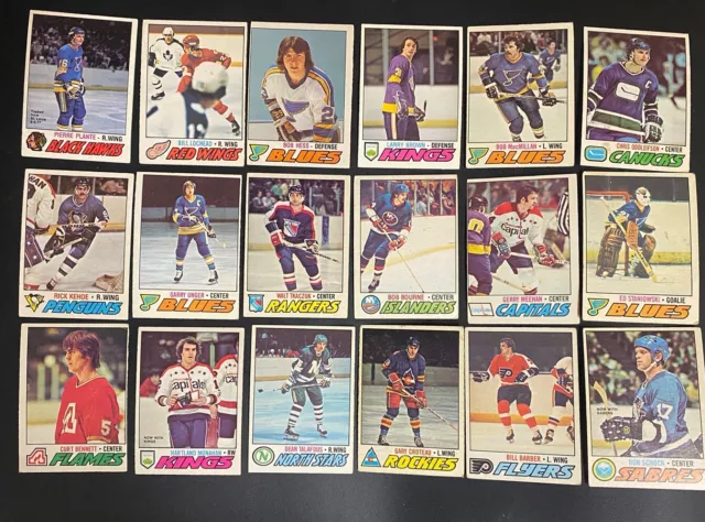 1977 O-Pee-Chee Opc Mixed Conditions NHL Card Lot!