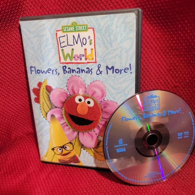 ELMOS WORLD FLOWERS Bananas & More SESAME STREET dvd movie sony 2000