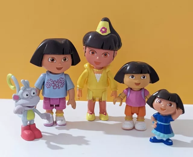 Dora The Explorer 5 x Toy Figures Bundle Lot - Creative Play, Arts, Cake Toppers