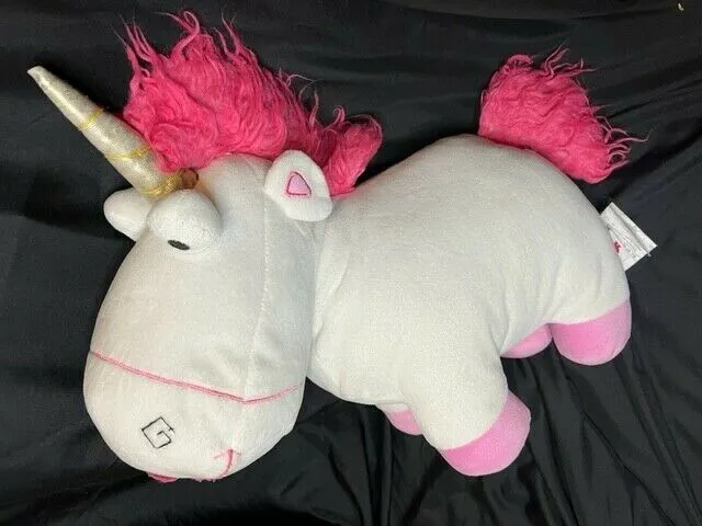 Despicable Me Fluffy Unicorn Plush Doll Agnes Unicorn Goofy Pony Plush 18"