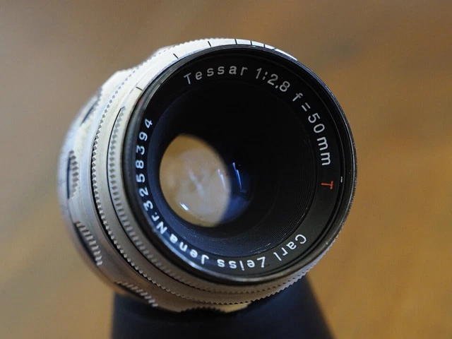 Carl Zeiss Jena Alu Tessar 50mm 1:2.8 RED T M42 Mount
