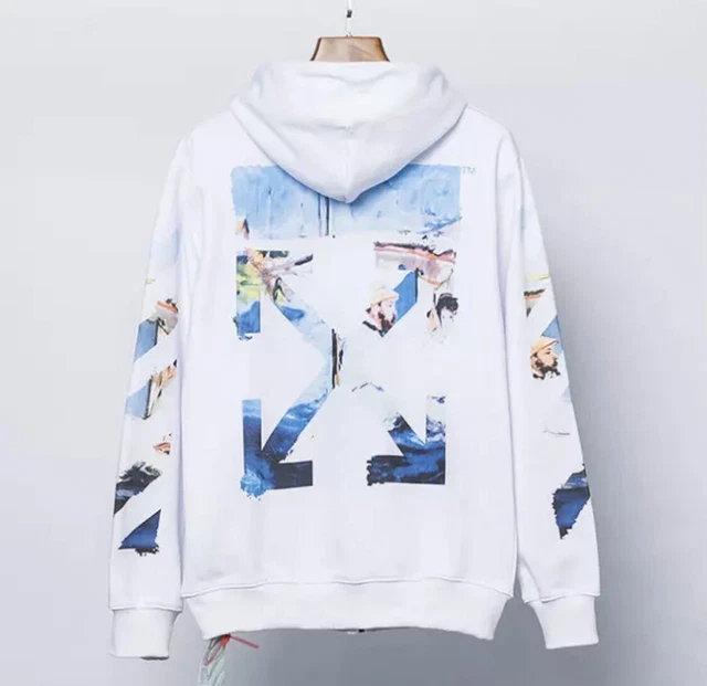 Felpa bianca off best sale white
