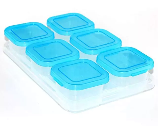 Plastic Food Containers Baby Mini Weaning Freezing Pots Boxes Freezer Storage