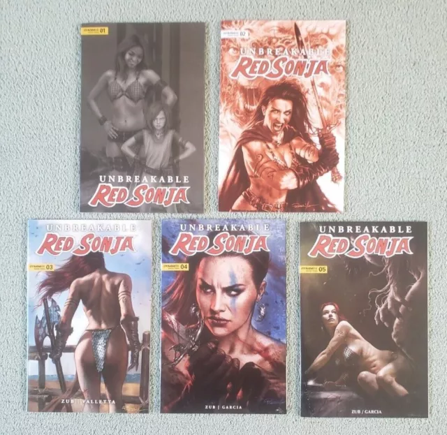 Unbreakable Red Sonja # 1 to #5 - Complete Run - Dynamite Comics