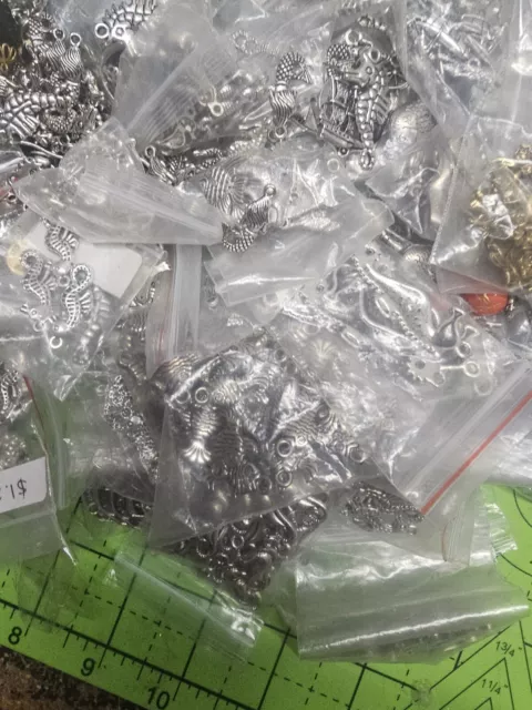 Huge Lot ASSORTED MIXED CHARMS TIBET ANTIQUE SILVER CHARMS PENDANTS JEWELRY