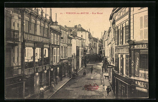 CPA Verdun-sur-Meuse, Rue Mazel 1911