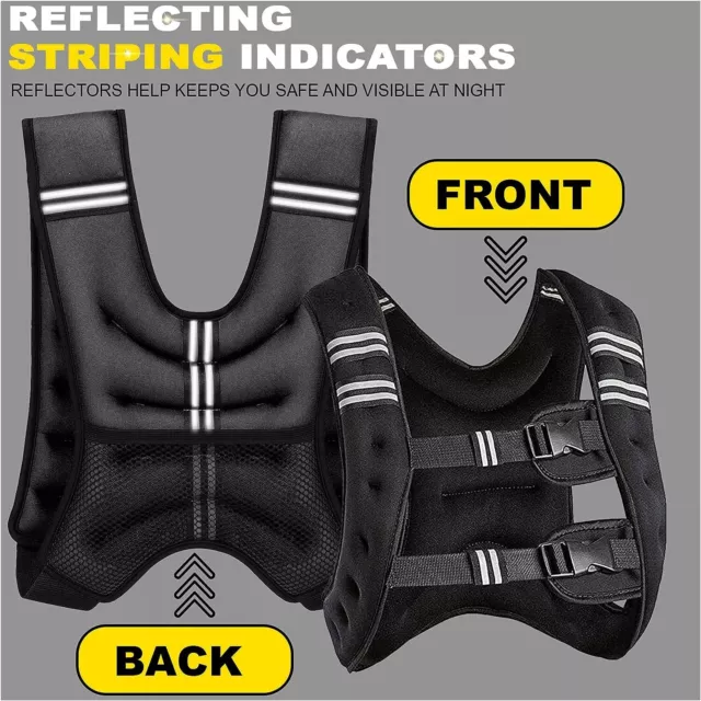 10kg Weighted Vest for Home Gym Fitness Men Women Strength & Weight Loss Jacket 3