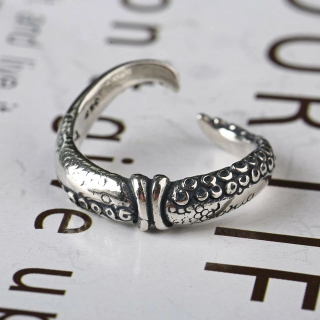 A24 Ring Tentacle Octopus Kraken Sterling Silver 925 Adjustable Size