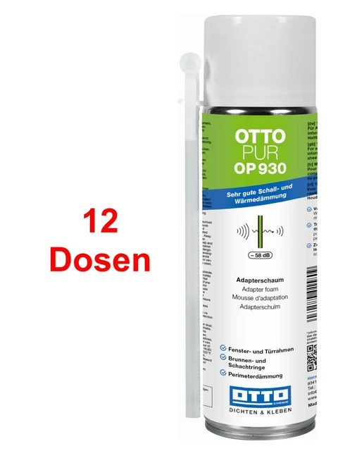 Ottopur OP930 12x500 ML 1 Mousse Isolante Mousse de Construction Montage Mousse