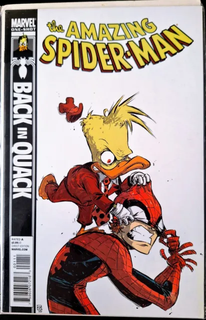ERSTAUNLICHE SPIDER-MAN ZURÜCK IN QUACKSALBER #1 NM Howard the Duck Skottie junges Cover 2010