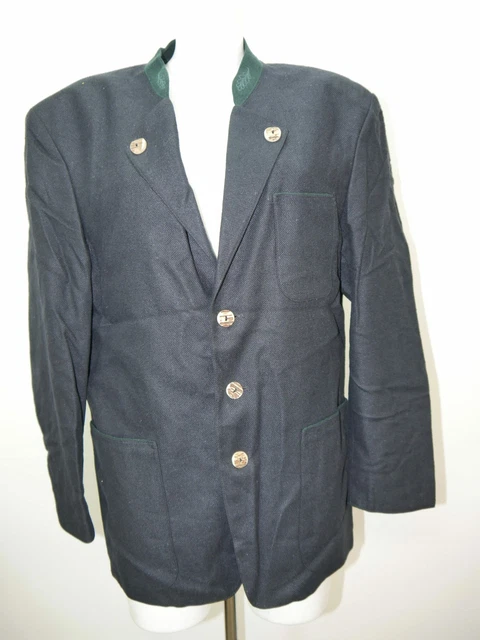 Seide Schurwolle und Hirschhornknöpfe elegante Herren Trachtenjacke Janker Gr.48