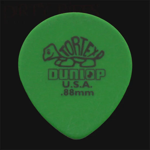 Dunlop Tortex Teardrop Guitar Picks Plectrums 0.88mm Green - 6 10 12 20 24 or 36