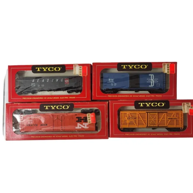 Vtg TYCO Train Set Mixed Lot 4 New Haven NH 35688 Missouri Pacific N.O.T.&M 5411