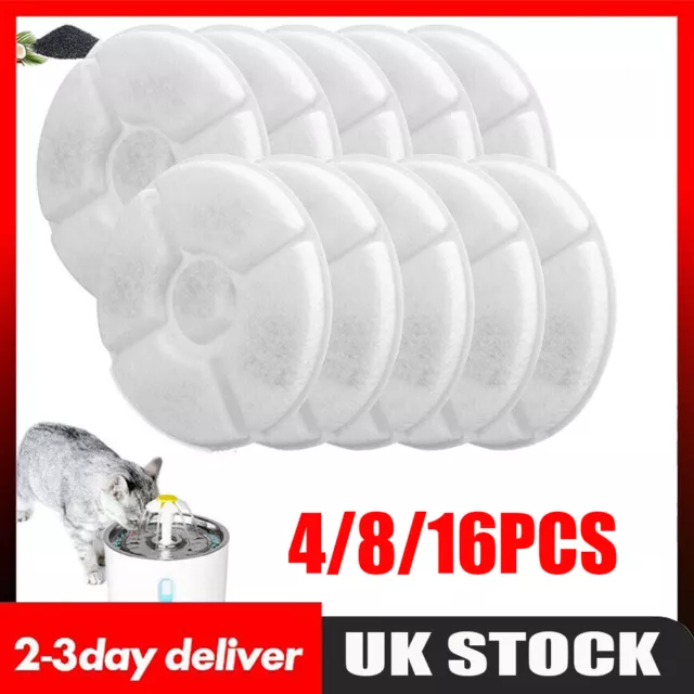 4/8/16 Pack Pet Dog Cat Water Fountain Filters for Flower Replacement Filter
