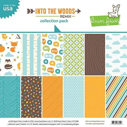 Paquete de colección de doble cara cervatillo de césped 12""X12"" 12/paquete en el bosque