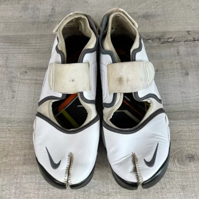 Nike Air Rift Split Toe White Leather Trainers Size UK 9 / EU 44 Worn (Read Pls)