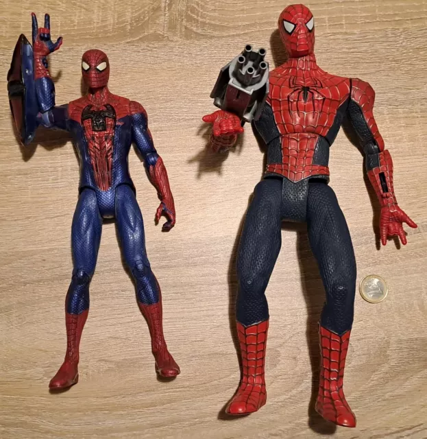 lot de 2 figurines AMAZING SPIDER-MAN MARVEL 32cm et 25cm (dont 1 qui parle)