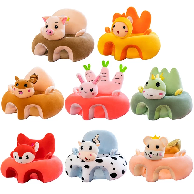 Coprisedile supporto divano bambino cartone animato peluche animale apprendimento a sedersi culla