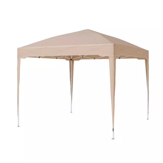 Carpa Plegable Pabellón Fiesta Jardín 3x3m cenador Impermeable Beige premium