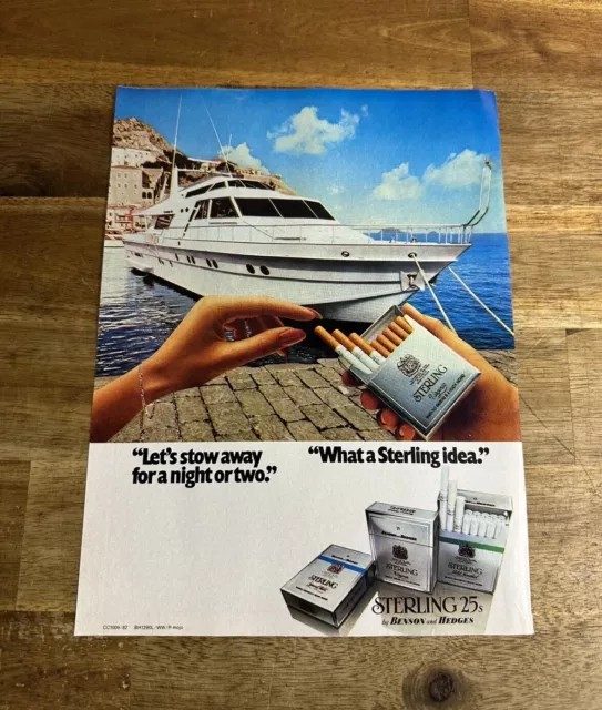 Vintage Benson & Hedges Sterling 25s Tobacco Cigarette Ad Magazine Cutout