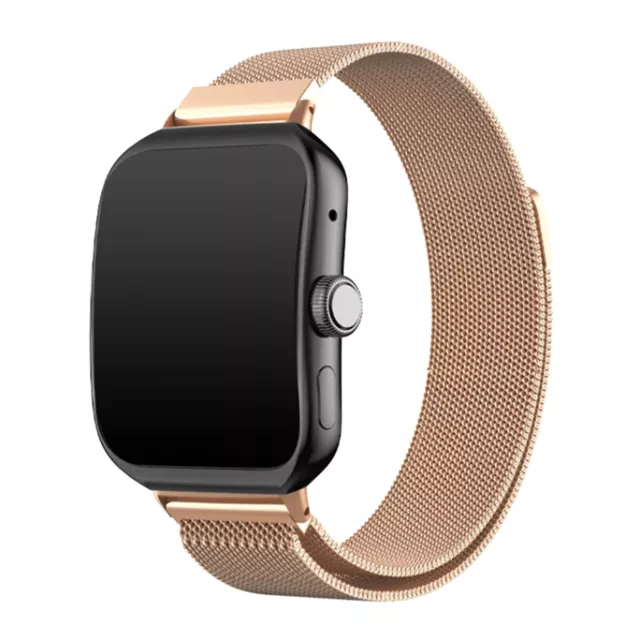 Bracelet pour Oppo Watch 3 Pro Acier Inoxydable Milanais Magnétique Rose Gold