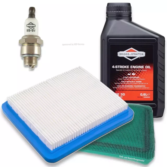 Wartungskit Zündkerze Luftfilter Briggs Stratton Quantum 625 650 675 Series B&S