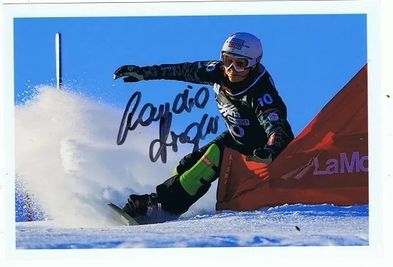 Claudia Riegler (Snowboard, Weltmeisterin 2015), sign. Foto